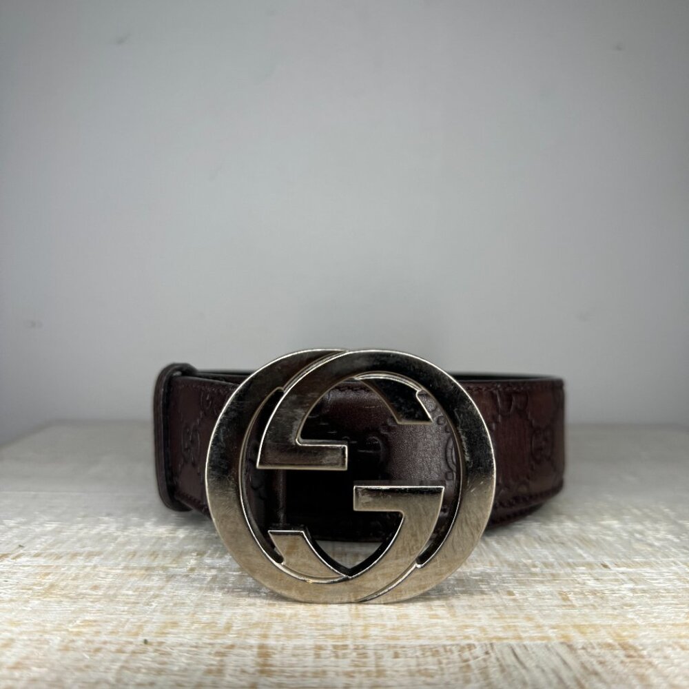 Men's Brown Leather Gucci Belt